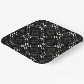 Schwarzes afrozentrisches Muster Pappteller (Gewinkelt)