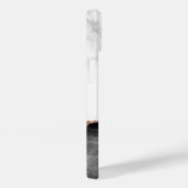 Schwarzes Agate Rose Goldweißes Marmormonogramm Case-Mate iPhone Hülle (Rückseite / Rechts)