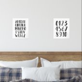 Schwarzes Alphabet und Zahlen Unterrichtsraum Bilderwand Sets (Schlafzimmer)