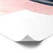 Schwarzes Amerikanisches Bulldog-Aquarellbild Poster (Ecke)