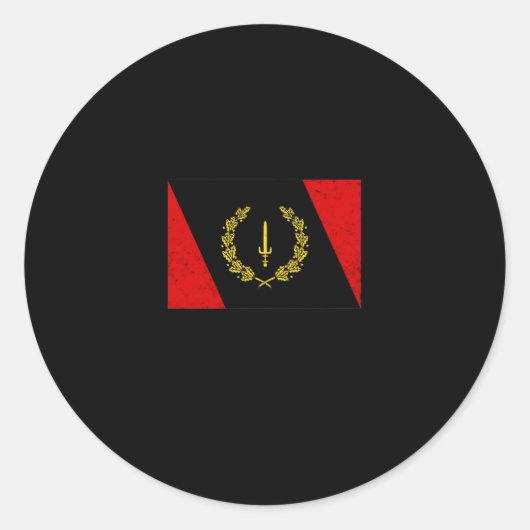 Schwarzes amerikanisches Kulturerbe-Flag 1967 Runder Aufkleber (Vorderseite)