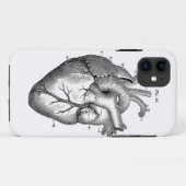 Schwarzes anatomisches Herz Case-Mate iPhone Hülle (Rückseite (Horizontal))
