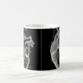 Schwarzes anatomisches Herz Kaffeetasse (Mittel)