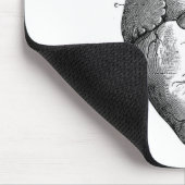 Schwarzes anatomisches Herz Mousepad (Ecke)