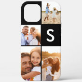 Schwarzes Anfangsmonogramm des modernen Fotos Case-Mate iPhone Hülle (Rückseite)