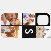 Schwarzes Anfangsmonogramm des modernen Fotos Case-Mate iPhone Hülle (Rückseite (Horizontal))