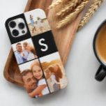 Schwarzes Anfangsmonogramm des modernen Fotos Case-Mate iPhone Hülle<br><div class="desc">Modernes Foto Collage schwarz erste Monogramm Design. Ein modernes Design Multi-Foto Design. Ändern Sie die Farbe,  um sie anzupassen. Teil einer Sammlung.</div>