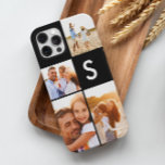 Schwarzes Anfangsmonogramm des modernen Fotos Case-Mate iPhone Hülle<br><div class="desc">Modernes Foto Collage schwarz erste Monogramm Design. Ein modernes Design Multi-Foto Design. Ändern Sie die Farbe,  um sie anzupassen. Teil einer Sammlung.</div>