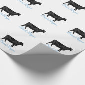 Schwarzes Angus Geschenkpapier (Ecke)