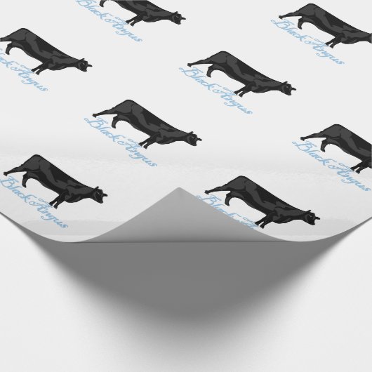 Schwarzes Angus Geschenkpapier (Ecke)