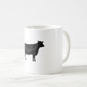 Schwarzes Angus Kaffeetasse (VorderseiteRechts)