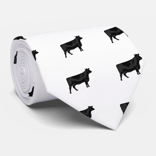 Schwarzes Angus Krawatte (Gerollt)