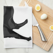 Schwarzes Angus Küchentuch (Viertel Falte)