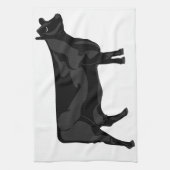 Schwarzes Angus Küchentuch (Vertikal)