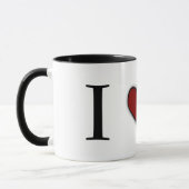 Schwarzes Angus-Rindfleisch - i-Liebeherzentwurf Tasse (Links)