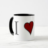 Schwarzes Angus-Rindfleisch - i-Liebeherzentwurf Tasse (Vorderseite Links)