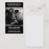 Schwarzes Angus-Rindfleisch-Ranch-oder Visitenkarte (Vorne/Hinten)