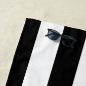 Schwarzes Ankerdesign gestreift Strandtuch (Beispiel)