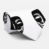 Schwarzes anonymes Party Krawatte (Gerollt)