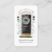 Schwarzes Anwesen an der Vordertür Visitenkarte (Vorderseite)