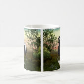 Schwarzes Appaloosa-Pferd Kaffeetasse (Mittel)