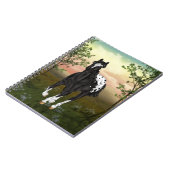 Schwarzes Appaloosa-Pferd Notizblock (Linke Seite)
