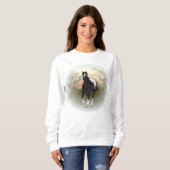 Schwarzes Appaloosa-Pferd Sweatshirt (Vorne ganz)