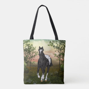 Schwarzes Appaloosa-Pferd Tasche