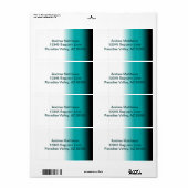 Schwarzes Aquamarines Weißes Ombre (Vorne)