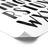 Schwarzes Aquarell Alphabet ABC Kinderzimmer Dekor Poster (Ecke)