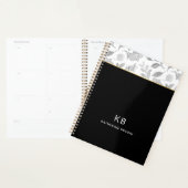 Schwarzes Aquarell-Blumenmuster Stylisch 2026 Planer (Anzeige)