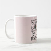 Schwarzes Aquarell Inspirational Gold Unicorn Kaffeetasse (Links)