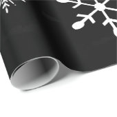 Schwarzes Aquarell und weißes Weihnachten der Geschenkpapier (Rolleneckpunkt)