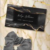 Schwarzes Aquarell Visitenkarte