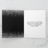 Schwarzes Aquarellkleid Sweet 16 Geburtstag Karte (Innenseite)