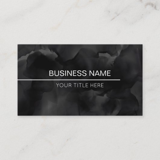 Schwarzes Aquarellmännchen Visitenkarte (Vorderseite)