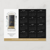 Schwarzes Aquarelltor Real Anwesen Kalender 2024 Postkarte (Vorderseite)