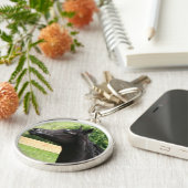 Schwarzes arabisches Pferdeschlüsselkette Schlüsselanhänger (Seite)