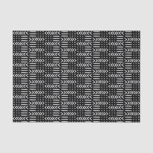 Schwarzes Arrow-Mud-Tuch Seidenpapier (Vorderseite)