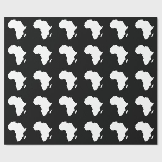 Schwarzes Audacious Africa Geschenkpapier (Flach)