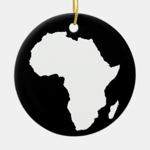 Schwarzes Audacious Africa Keramik Ornament