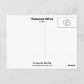 Schwarzes Audacious Africa Postkarte (Rückseite)