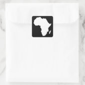 Schwarzes Audacious Africa Quadratischer Aufkleber (Tasche)