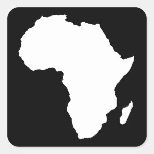 Schwarzes Audacious Africa Quadratischer Aufkleber