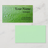 Schwarzes auf grünem Blatt Visitenkarte (Vorne/Hinten)