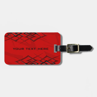 Schwarzes auf rotem "Dornen-" Gepäckanhänger