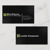 Schwarzes auf Schwarzem mit Grün Visitenkarte (Vorne/Hinten)
