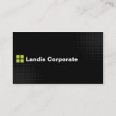 Schwarzes auf Schwarzem mit Grün Visitenkarte (Rückseite)