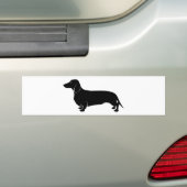 Schwarzes auf weißem Dachsund Autoaufkleber (Auf Auto)