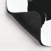 Schwarzes auf weißem Dachsund Mousepad (Ecke)